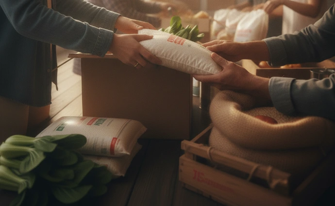 AI Generated Donor and Receiver Food Donation Interaction